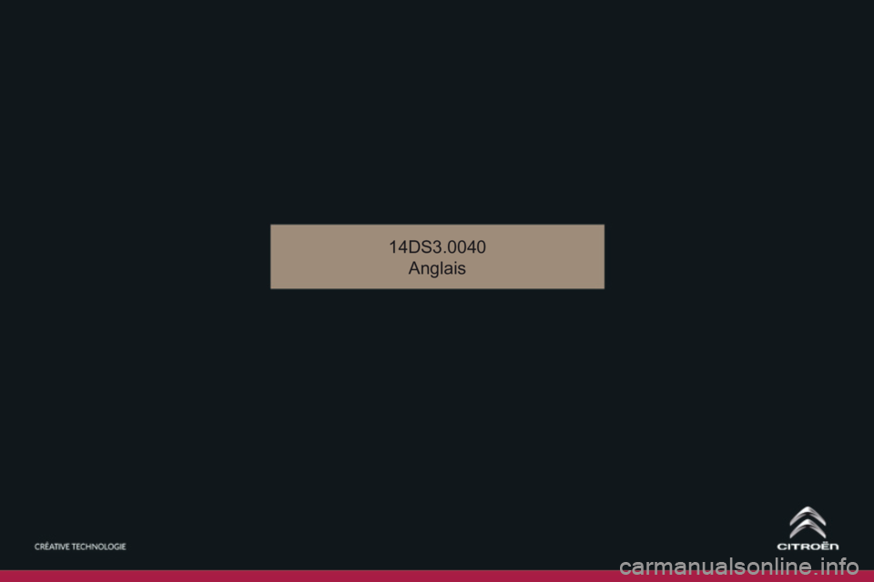 CITROEN DS3 CABRIO DAG 2015  Handbook (in English) DS3_en_Chap15_couv-fin_ed01-2014
14DS3.0040Anglais 
