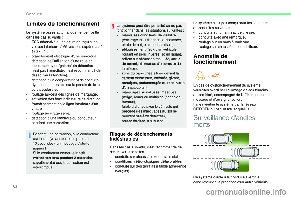 CITROEN BERLINGO VAN 2019 Notices Demploi (in French) 162
Pendant une correction, si le conducteur
est inactif (volant non tenu pendant
10 secondes), un message d'alerte
apparait.
Si le conducteur demeure inactif
(volant non tenu pendant 2
sec CITROEN BERLINGO VAN 2019 Notices Demploi (in French) 162
Pendant une correction, si le conducteur
est inactif (volant non tenu pendant
10 secondes), un message d'alerte
apparait.
Si le conducteur demeure inactif
(volant non tenu pendant 2
sec