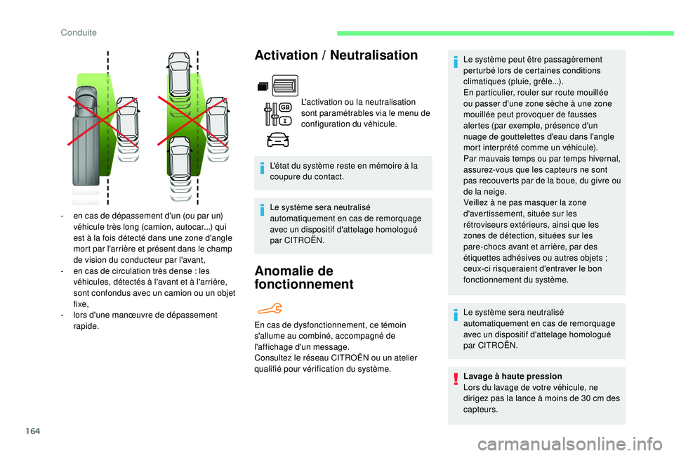 CITROEN BERLINGO VAN 2019 Notices Demploi (in French) 164
Activation / Neutralisation
L'activation ou la neutralisation
sont paramétrables via le menu de
configuration du véhicule.
L'état du système reste en mémoire à la
coupure du conta CITROEN BERLINGO VAN 2019 Notices Demploi (in French) 164
Activation / Neutralisation
L'activation ou la neutralisation
sont paramétrables via le menu de
configuration du véhicule.
L'état du système reste en mémoire à la
coupure du conta