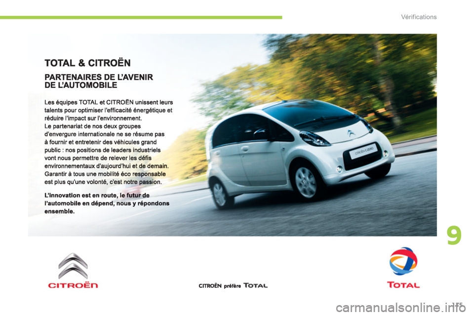 CITROEN C-ZERO 2014  Notices Demploi (in French) 9
Vér if ic ations
115 