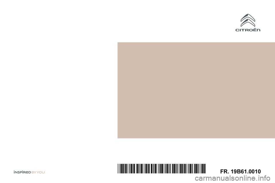 CITROEN C3 2020  Notices Demploi (in French) *19B61.0010* 
 
  
FR. 19B61.0010  