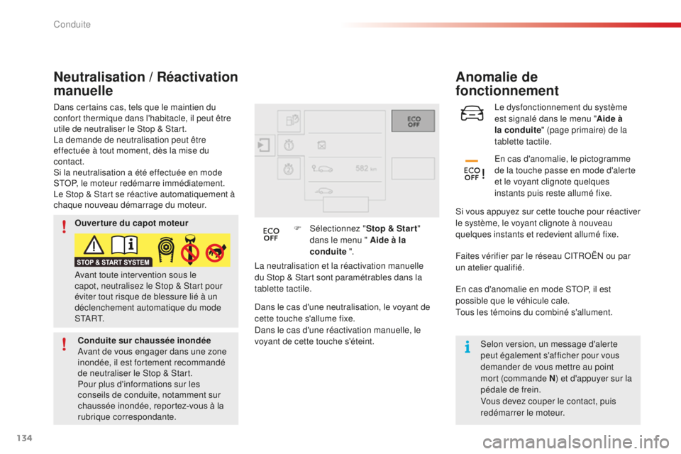 CITROEN C4CACTUS 2018 Notices Demploi (in French) 134
Le dysfonctionnement du système
est signalé dans le menu "Aide à
la conduite " (page primaire) de la
tablette tactile.
Anomalie de
fonctionnement
En cas d'anomalie, le pictogram CITROEN C4CACTUS 2018 Notices Demploi (in French) 134
Le dysfonctionnement du système
est signalé dans le menu "Aide à
la conduite " (page primaire) de la
tablette tactile.
Anomalie de
fonctionnement
En cas d'anomalie, le pictogram