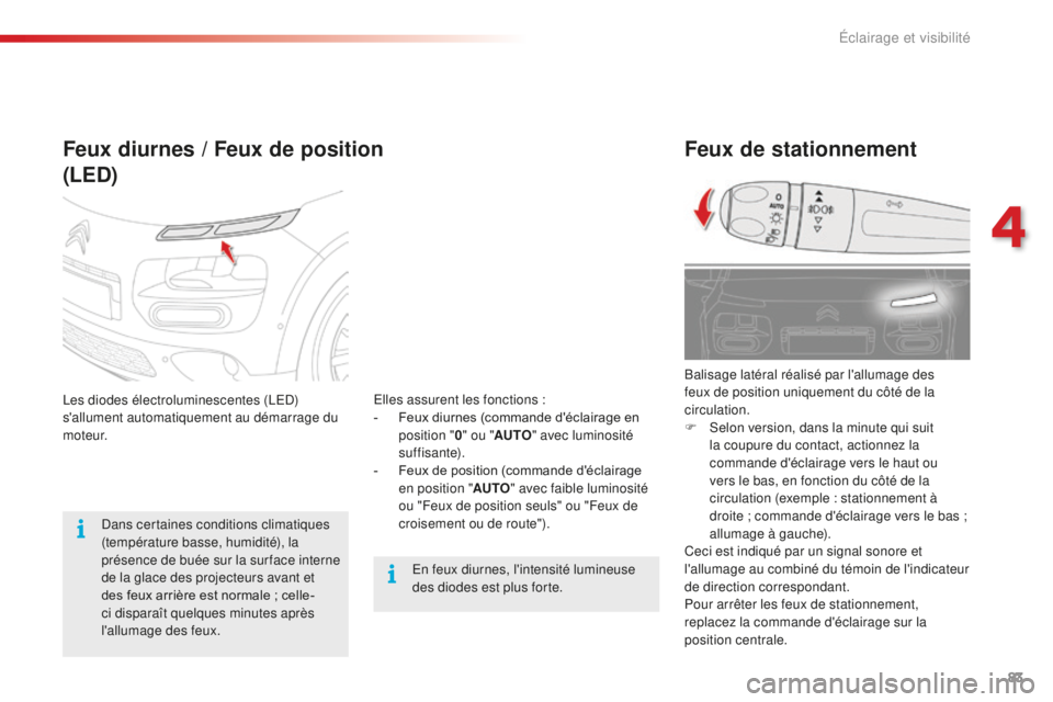CITROEN C4CACTUS 2018 Notices Demploi (in French) 83
Feux de stationnement
Balisage latéral réalisé par l'allumage des
feux de position uniquement du côté de la
circulation.
F
S
elon version, dans la minute qui suit
la coupure du contac CITROEN C4CACTUS 2018 Notices Demploi (in French) 83
Feux de stationnement
Balisage latéral réalisé par l'allumage des
feux de position uniquement du côté de la
circulation.
F
S
elon version, dans la minute qui suit
la coupure du contac