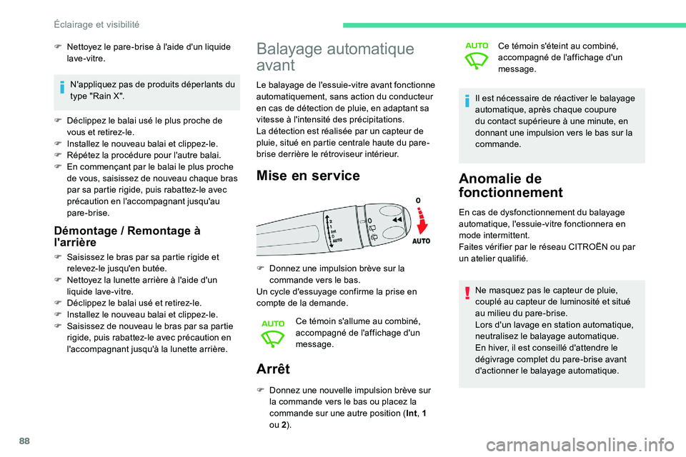 CITROEN C5 AIRCROSS 2020 Notices Demploi (in French) 88
Arrêt
F Donnez une nouvelle impulsion brève sur la commande vers le bas ou placez la
commande sur une autre position ( Int, 1
ou
2). Ce témoin s'éteint au combiné,
accompagné de l CITROEN C5 AIRCROSS 2020 Notices Demploi (in French) 88
Arrêt
F Donnez une nouvelle impulsion brève sur la commande vers le bas ou placez la
commande sur une autre position ( Int, 1
ou
2). Ce témoin s'éteint au combiné,
accompagné de l