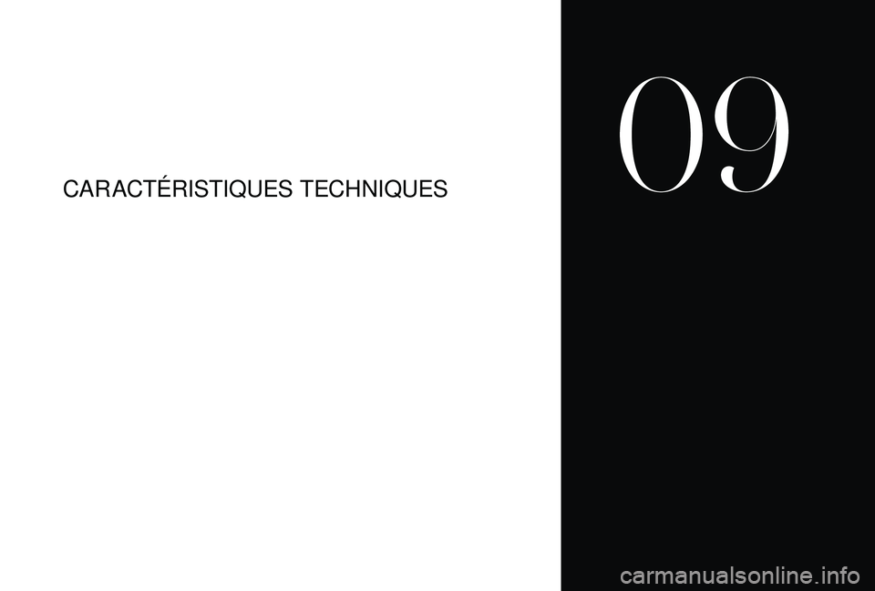 CITROEN DS3 2018 Notices Demploi (in French) CARACTÉRISTIQUES TECHNIQUES
09 CITROEN DS3 2018 Notices Demploi (in French) CARACTÉRISTIQUES TECHNIQUES
09
