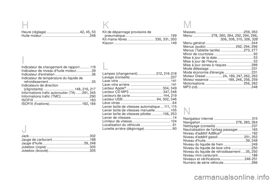 CITROEN DS3 2017  Notices Demploi (in French) Lampes (changement) ...................212, 216 -218
Lavage (conseils) .......................................... 2
37
Lave-vitre
 

...................................................... 141
Lave-vit