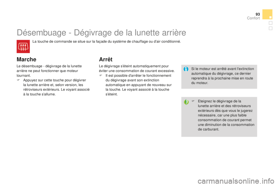 CITROEN DS3 2015 Notices Demploi (in French) 93
désembuage - dé givrage de la lunette arrière
la touche de commande se situe sur la façade du système de chauffage ou d’air conditionné.
Marche
le désembuage - dégivrage de la lunette
ar CITROEN DS3 2015 Notices Demploi (in French) 93
désembuage - dé givrage de la lunette arrière
la touche de commande se situe sur la façade du système de chauffage ou d’air conditionné.
Marche
le désembuage - dégivrage de la lunette
ar