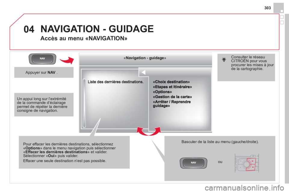 CITROEN DS4 2013 Notices Demploi (in French) 303
04
««««««««««««gggggggggggggggNavigation guidageNavigation guidageNavigation guidageNavigation guidageNavigation guidageNavigation - guidageNavigation - guidageNavigation - guidageNav CITROEN DS4 2013 Notices Demploi (in French) 303
04
««««««««««««gggggggggggggggNavigation guidageNavigation guidageNavigation guidageNavigation guidageNavigation guidageNavigation - guidageNavigation - guidageNavigation - guidageNav