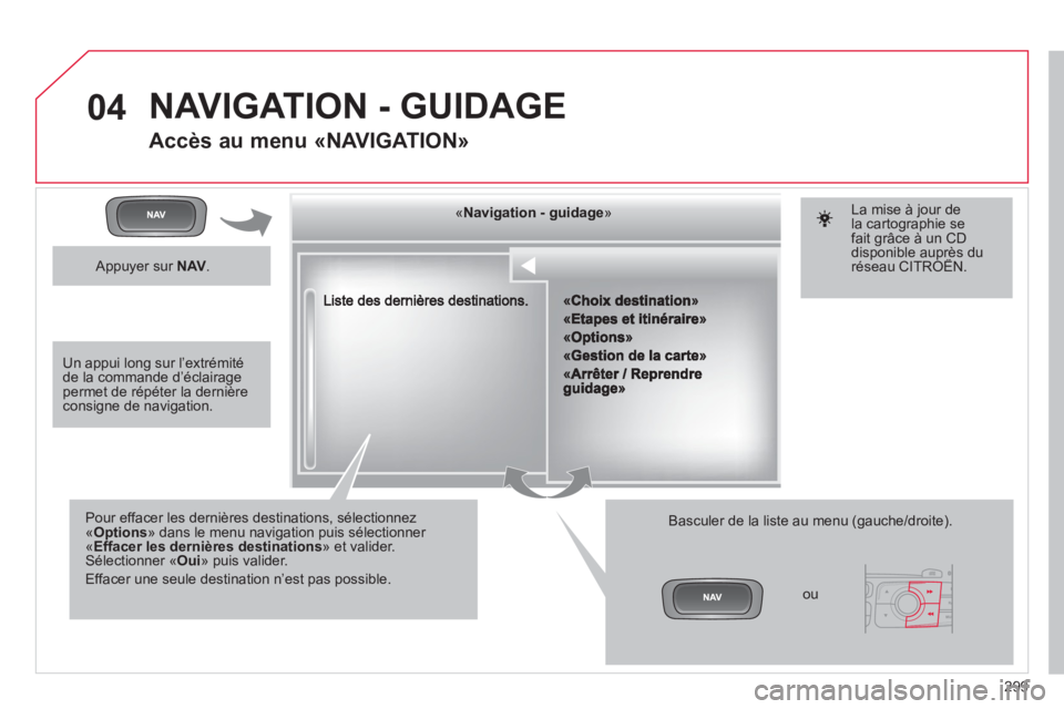 CITROEN DS4 2011 Notices Demploi (in French) 299
04
««««««««««««gggggggggggggggNavigation guidageNavigation guidageNavigation guidageNavigation guidageNavigation guidageNavigation - guidageNavigation - guidageNavigation - guidageNav CITROEN DS4 2011 Notices Demploi (in French) 299
04
««««««««««««gggggggggggggggNavigation guidageNavigation guidageNavigation guidageNavigation guidageNavigation guidageNavigation - guidageNavigation - guidageNavigation - guidageNav