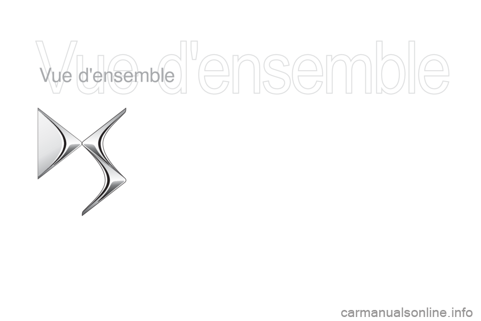 CITROEN DS5 2015 Notices Demploi (in French) Vue d'ensemble CITROEN DS5 2015 Notices Demploi (in French) Vue d'ensemble