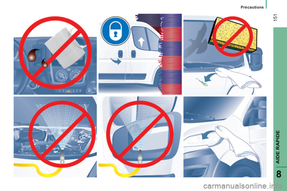 CITROEN JUMPER 2015  Notices Demploi (in French)    Précautions   
 151
AIDE RAPIDE
8 