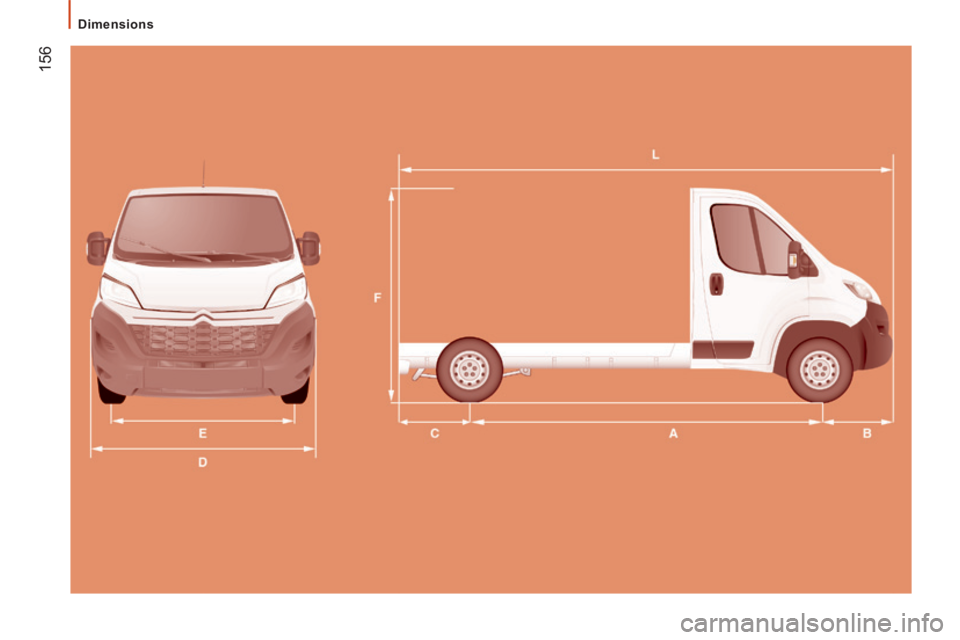 CITROEN JUMPER 2015  Notices Demploi (in French)  156
   Dimensions    