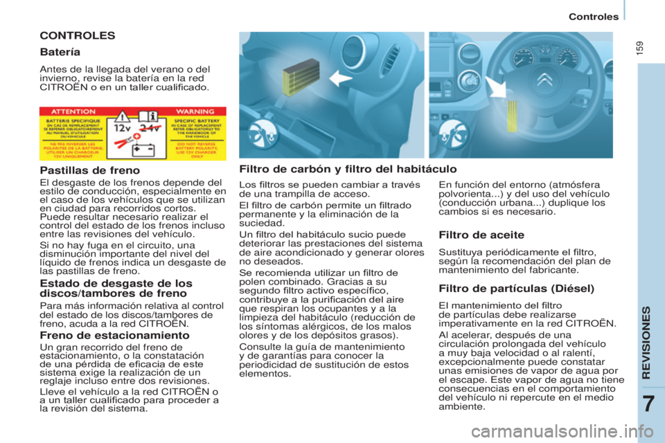 CITROEN BERLINGO MULTISPACE 2017 Manuales de Empleo (in Spanish) 159
Berlingo2VP_es_Chap07_Verification_ed02-2016
Controles
Berlingo2VP_es_Chap07_Verification_ed02-2016
CONTROLES
Filtro de carbón y filtro del habitáculoFiltro de partículas (Diésel)
El mantenim CITROEN BERLINGO MULTISPACE 2017 Manuales de Empleo (in Spanish) 159
Berlingo2VP_es_Chap07_Verification_ed02-2016
Controles
Berlingo2VP_es_Chap07_Verification_ed02-2016
CONTROLES
Filtro de carbón y filtro del habitáculoFiltro de partículas (Diésel)
El mantenim
