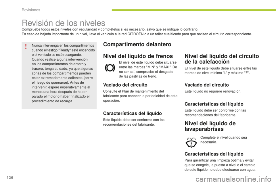 CITROEN C-ZERO 2016 Manuales de Empleo (in Spanish) 126
c-zero_es_c hap09_verifications_ed01-2014
Revisión de los nivelescompruebe todos estos niveles con regularidad y complételos si es necesario, salvo que se indique lo contrario.en c
aso de bajada CITROEN C-ZERO 2016 Manuales de Empleo (in Spanish) 126
c-zero_es_c hap09_verifications_ed01-2014
Revisión de los nivelescompruebe todos estos niveles con regularidad y complételos si es necesario, salvo que se indique lo contrario.en c
aso de bajada
