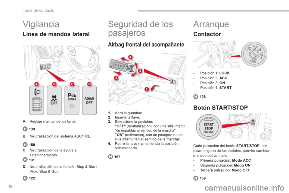 CITROEN C4 AIRCROSS 2014 Manuales de Empleo (in Spanish) 18
To m a d e c o n t a c t o
Vigilancia
A.
Reglaje manual de los faros.
Línea de mandos lateral
1.
Abra la guantera.
2.
Inserte la llave.
3.
Seleccione l CITROEN C4 AIRCROSS 2014 Manuales de Empleo (in Spanish) 18
To m a d e c o n t a c t o
Vigilancia
A.
Reglaje manual de los faros.
Línea de mandos lateral
1.
Abra la guantera.
2.
Inserte la llave.
3.
Seleccione l