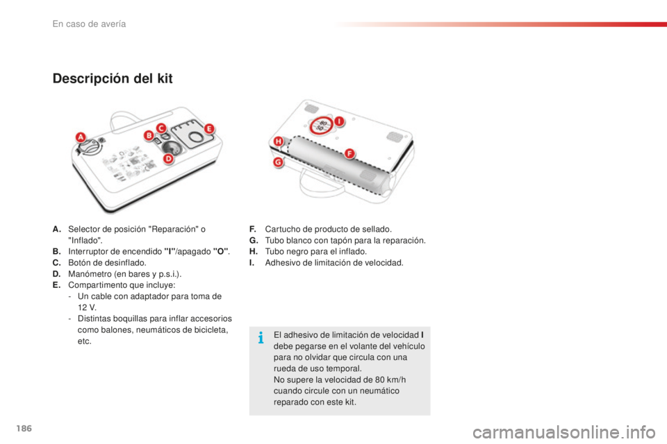 CITROEN C4 CACTUS 2018 Manuales de Empleo (in Spanish) 186
C4-cactus_es_Chap08_En-cas-de-panne_ed01-2016
A. Selector de posición "Reparación" o " Inf lado".
B.
I
nterruptor de encendido "I" /apagado "O".
C.
B
otón de CITROEN C4 CACTUS 2018 Manuales de Empleo (in Spanish) 186
C4-cactus_es_Chap08_En-cas-de-panne_ed01-2016
A. Selector de posición "Reparación" o " Inf lado".
B.
I
nterruptor de encendido "I" /apagado "O".
C.
B
otón de
