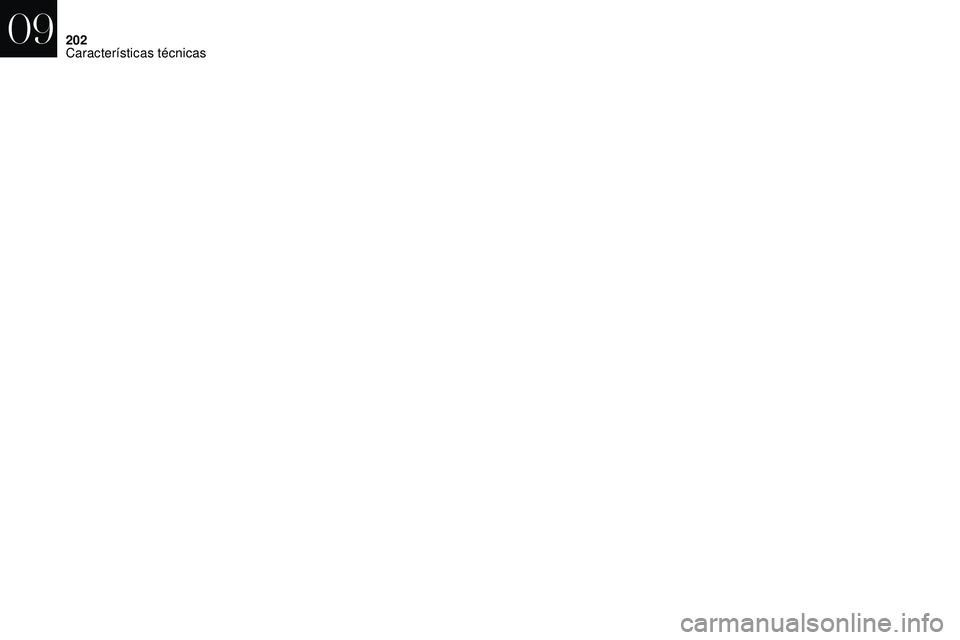 CITROEN DS3 2018  Manuales de Empleo (in Spanish) 202
09 
Características técnicas  