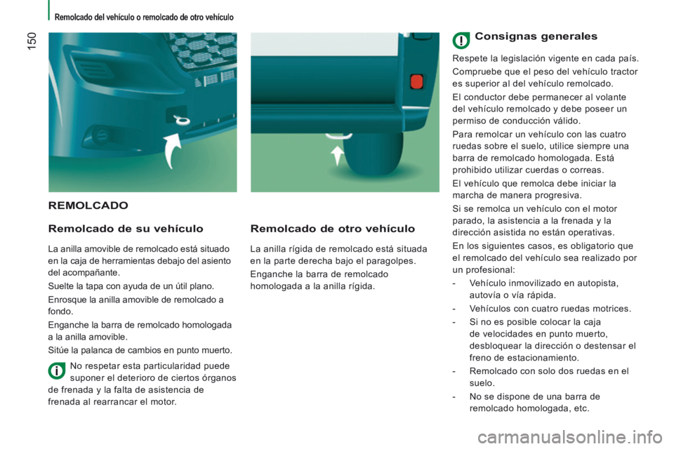 CITROEN JUMPER 2015 Manuales de Empleo (in Spanish) Remolcado del vehículo o remolcado de otro vehículo
150
JUMPER-PAPIER_ES_CHAP08_AIDE RAPIDE_ED01-2014
REMOLCADO
Remolcado de su vehículo
La anilla amovible de remolcado está situado
CITROEN JUMPER 2015 Manuales de Empleo (in Spanish) Remolcado del vehículo o remolcado de otro vehículo
150
JUMPER-PAPIER_ES_CHAP08_AIDE RAPIDE_ED01-2014
REMOLCADO
Remolcado de su vehículo
La anilla amovible de remolcado está situado