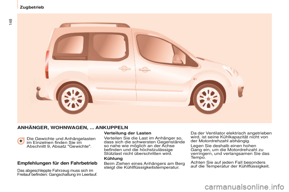 CITROEN BERLINGO MULTISPACE 2017 Betriebsanleitungen (in German) 148
Berlingo2VP_de_Chap06_Accessoire_ed02-2016
Die Gewichte und Anhängelasten
im Einzelnen finden Sie im
Abschnitt 9, Absatz "Gewichte".
ANHäNGER, WOHNWAGEN, ... ANKUPPELN
Verteilung der L CITROEN BERLINGO MULTISPACE 2017 Betriebsanleitungen (in German) 148
Berlingo2VP_de_Chap06_Accessoire_ed02-2016
Die Gewichte und Anhängelasten
im Einzelnen finden Sie im
Abschnitt 9, Absatz "Gewichte".
ANHäNGER, WOHNWAGEN, ... ANKUPPELN
Verteilung der L