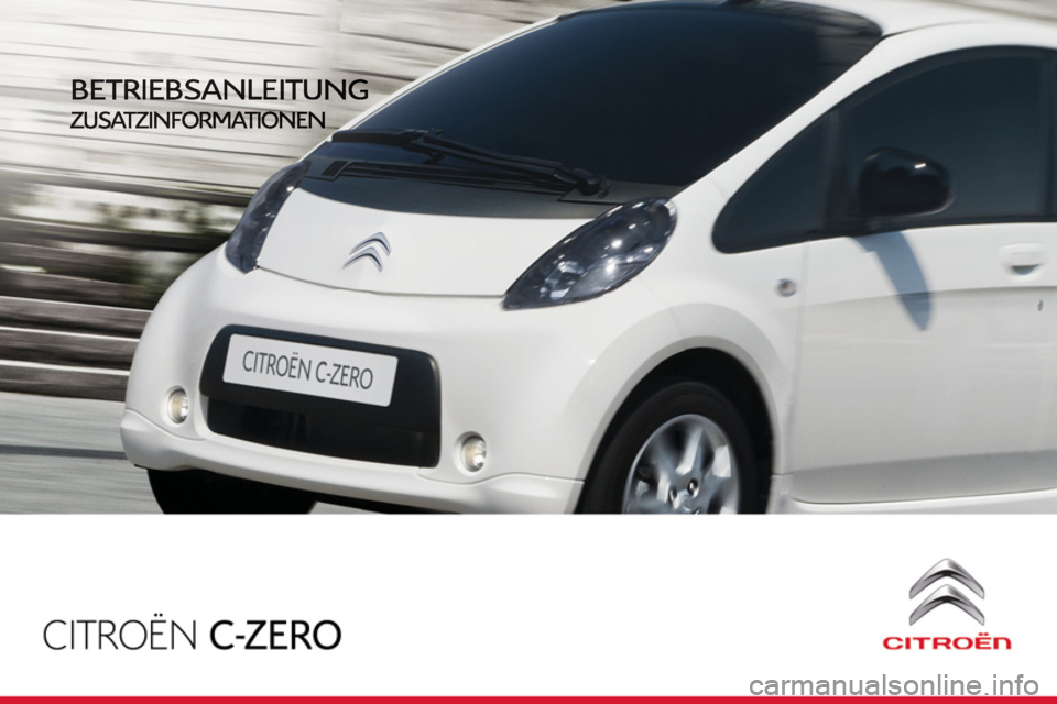 CITROEN C-ZERO 2012  Betriebsanleitungen (in German) 