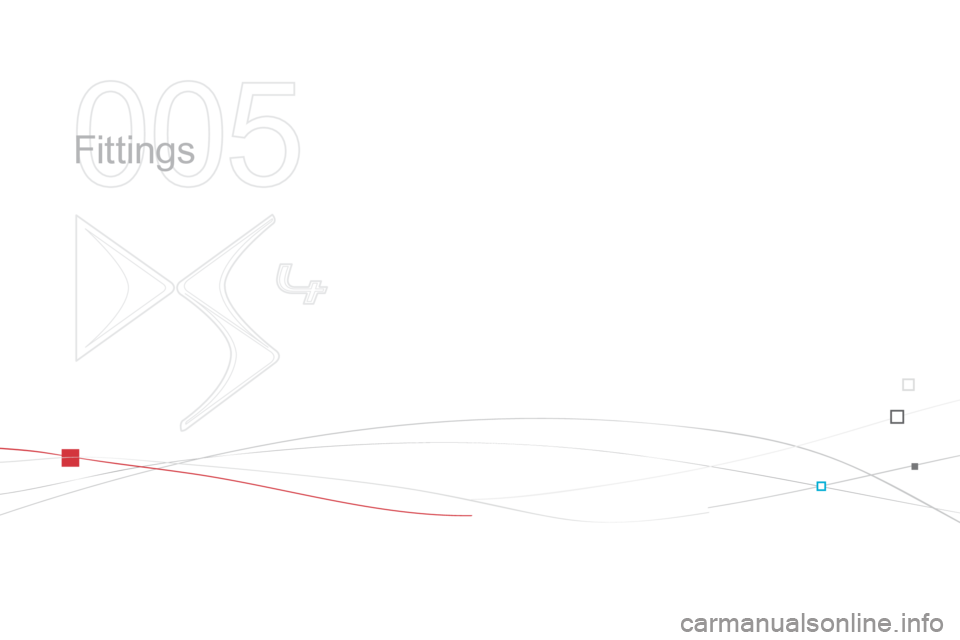 Citroen DS4 RHD 2014.5 1.G Owners Manual Fittings  