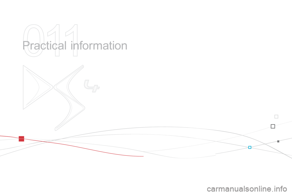 Citroen DS4 RHD 2014.5 1.G Owners Manual Practical information Citroen DS4 RHD 2014.5 1.G Owners Manual Practical information