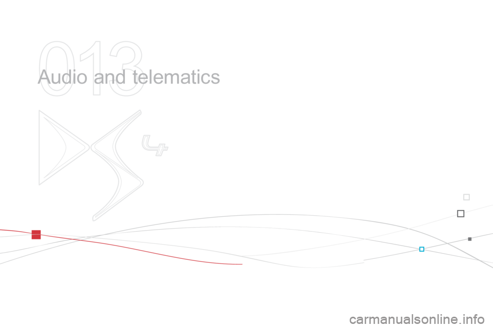Citroen DS4 RHD 2014.5 1.G Owners Manual Audio and telematics  