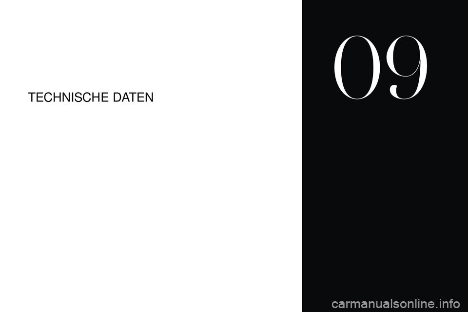 CITROEN DS3 2018 Betriebsanleitungen (in German) TECHNISCHE DATEN
09 CITROEN DS3 2018 Betriebsanleitungen (in German) TECHNISCHE DATEN
09