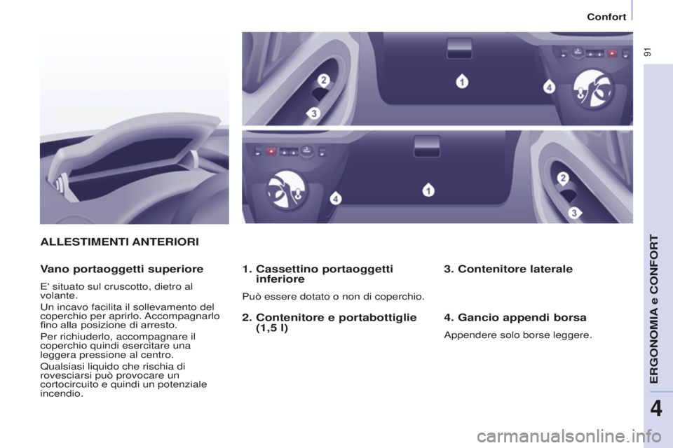 CITROEN BERLINGO MULTISPACE 2015 Libretti Di Uso E manutenzione (in Italian) 91
Berlingo-2-VP_it_Chap04_Ergonomie_ed01-2015Berlingo-2-VP_it_Chap04_Ergonomie_ed01-2015
ALLESTIMENTI ANTERIORI
1.
Cassettino portaoggetti
inferiore
Può essere dotato o non di coperchio.
Vano p CITROEN BERLINGO MULTISPACE 2015 Libretti Di Uso E manutenzione (in Italian) 91
Berlingo-2-VP_it_Chap04_Ergonomie_ed01-2015Berlingo-2-VP_it_Chap04_Ergonomie_ed01-2015
ALLESTIMENTI ANTERIORI
1.
Cassettino portaoggetti
inferiore
Può essere dotato o non di coperchio.
Vano p