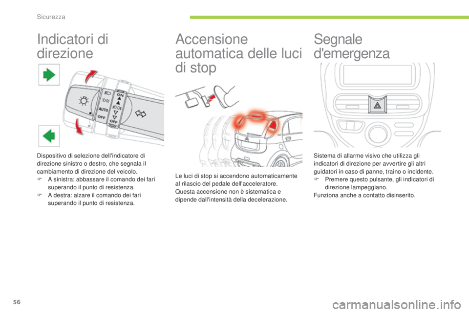 CITROEN C-ZERO 2016 Libretti Di Uso E manutenzione (in Italian) 56
C-zero_it_Chap06_securite_ed01-2014
indicatori di
direzione
dispositivo di selezione dell'indicatore di
direzione sinistro o destro, che segnala il
cambiamento di direzione del veicolo.
F a CITROEN C-ZERO 2016 Libretti Di Uso E manutenzione (in Italian) 56
C-zero_it_Chap06_securite_ed01-2014
indicatori di
direzione
dispositivo di selezione dell'indicatore di
direzione sinistro o destro, che segnala il
cambiamento di direzione del veicolo.
F a