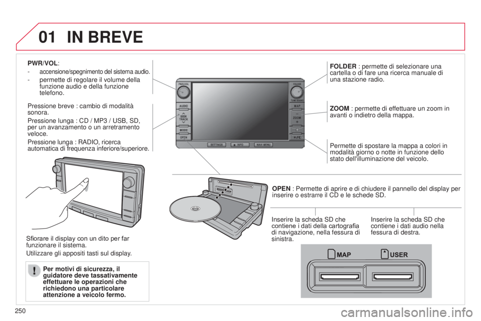 CITROEN C3 AIRCROSS 2016 Libretti Di Uso E manutenzione (in Italian) 01
250
C4-Aircross_it_Chap10b_Mitsu6_ed01-2014
PWR/VOL:
-
accensione/spegnimento del sistema audio.
- permette di regolare il volume della
funzione audio e della funzione
telefono.
Pressione breve CITROEN C3 AIRCROSS 2016 Libretti Di Uso E manutenzione (in Italian) 01
250
C4-Aircross_it_Chap10b_Mitsu6_ed01-2014
PWR/VOL:
-
accensione/spegnimento del sistema audio.
- permette di regolare il volume della
funzione audio e della funzione
telefono.
Pressione breve