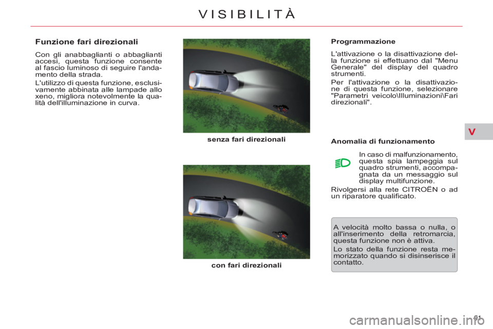 CITROEN C5 2014 Libretti Di Uso E manutenzione (in Italian) V
91
VISIBILITÀ
Programmazione
Lattivazione o la disattivazione del-
la funzione si effettuano dal "Menu
Generale" del display del quadro
strumenti.
Per lattivazione o la disattivazio- CITROEN C5 2014 Libretti Di Uso E manutenzione (in Italian) V
91
VISIBILITÀ
Programmazione
Lattivazione o la disattivazione del-
la funzione si effettuano dal "Menu
Generale" del display del quadro
strumenti.
Per lattivazione o la disattivazio-