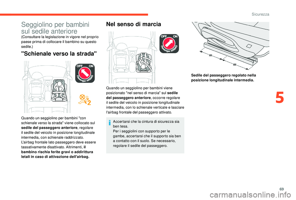 CITROEN C-ELYSÉE 2018 Libretti Di Uso E manutenzione (in Italian) 69
Seggiolino per bambini
sul sedile anteriore
(Consultare la legislazione in vigore nel proprio
paese prima di collocare il bambino su questo
s e d i l e .)
"Schienale verso la strada"Nel CITROEN C-ELYSÉE 2018 Libretti Di Uso E manutenzione (in Italian) 69
Seggiolino per bambini
sul sedile anteriore
(Consultare la legislazione in vigore nel proprio
paese prima di collocare il bambino su questo
s e d i l e .)
"Schienale verso la strada"Nel