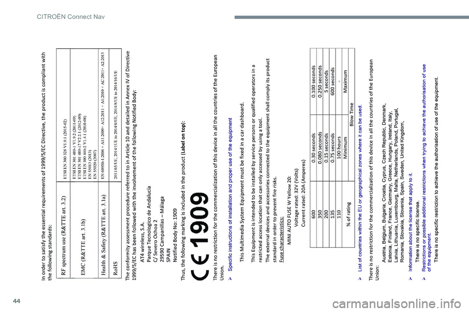 CITROEN C-ELYSÉE 2017 Libretti Di Uso E manutenzione (in Italian) 44
CIT CITROEN C-ELYSÉE 2017 Libretti Di Uso E manutenzione (in Italian) 44
CIT