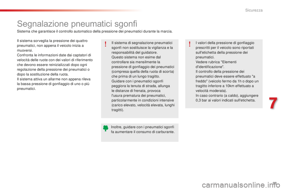 CITROEN C-ELYSÉE 2016 Libretti Di Uso E manutenzione (in Italian) 91
C-Elysee_it_Chap07_securite_ed01-2014
Segnalazione pneumatici sgonfi
il sistema di segnalazione pneumatici
s gonfi non sostituisce la vigilanza e la
responsabilità del guidatore.
Questo sistema CITROEN C-ELYSÉE 2016 Libretti Di Uso E manutenzione (in Italian) 91
C-Elysee_it_Chap07_securite_ed01-2014
Segnalazione pneumatici sgonfi
il sistema di segnalazione pneumatici
s gonfi non sostituisce la vigilanza e la
responsabilità del guidatore.
Questo sistema