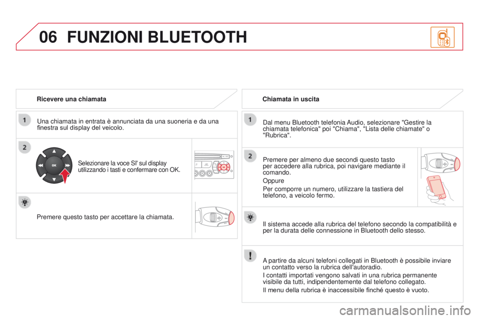 CITROEN DS3 2015 Libretti Di Uso E manutenzione (in Italian) 06
DS3_it_Chap13c_RD45_ed01_2014
Ricevere una chiamata
u
na chiamata in entrata è annunciata da una suoneria e da una
finestra sul display del veicolo.
Selezionare la voce Si' sul display
utili CITROEN DS3 2015 Libretti Di Uso E manutenzione (in Italian) 06
DS3_it_Chap13c_RD45_ed01_2014
Ricevere una chiamata
u
na chiamata in entrata è annunciata da una suoneria e da una
finestra sul display del veicolo.
Selezionare la voce Si' sul display
utili