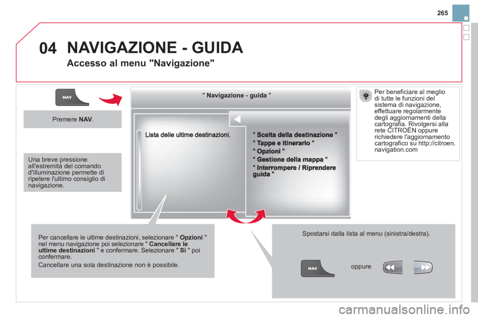 CITROEN DS3 2014 Libretti Di Uso E manutenzione (in Italian) 265
04
""""""""""""ggggggggggNavigazione guidaNavigazione guidaNavigazione guidaNavigazione guidaNavigazione guidaNavigazione - guidaNavigazione - guidaNavigazione - guidaNavigazione - guidaNavigazio CITROEN DS3 2014 Libretti Di Uso E manutenzione (in Italian) 265
04
""""""""""""ggggggggggNavigazione guidaNavigazione guidaNavigazione guidaNavigazione guidaNavigazione guidaNavigazione - guidaNavigazione - guidaNavigazione - guidaNavigazione - guidaNavigazio