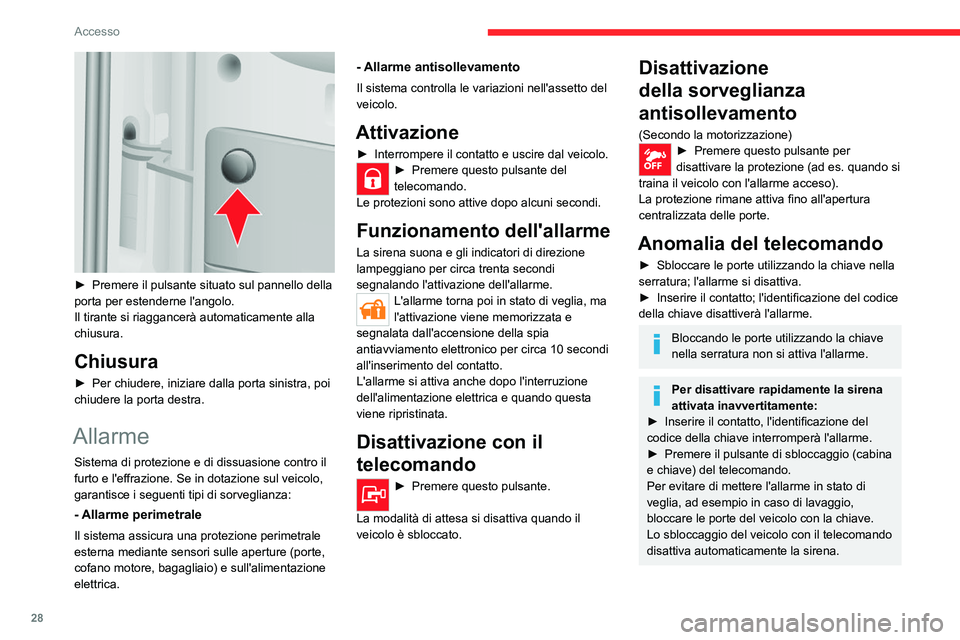 CITROEN JUMPER 2020  Libretti Di Uso E manutenzione (in Italian) 28
Accesso
Alzacristalli elettrici 
 
A.Alzacristallo elettrico guidatore
B. Alzacristallo elettrico passeggero
Funzionamento manuale
►  Per aprire o chiudere il vetro, premere o 
tirare l'inter