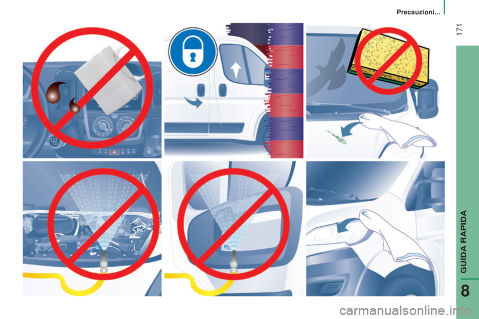 CITROEN JUMPER 2016  Libretti Di Uso E manutenzione (in Italian)  171
jumper_it_Chap08_Aide-Rapide_ed01-2015 
Precauzioni... 
GUIDA RAPIDA
8  