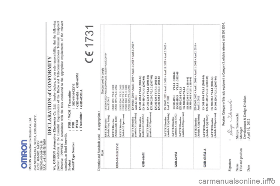 Citroen C4 AIRCROSS 2014 1.G Owners Manual 357 
