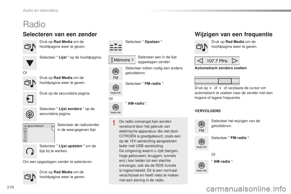 CITROEN C5 2016 Instructieboekjes (in Dutch) 278
C5_nl_Chap11b_sMeGplus_ed01-2015
Druk op Rad Media om de
hoofdpagina weer te geven.
Druk op Rad Media om de
hoofdpagina weer te geven.s electeer " Opslaan
".
se
lecteer indien nodig e CITROEN C5 2016 Instructieboekjes (in Dutch) 278
C5_nl_Chap11b_sMeGplus_ed01-2015
Druk op Rad Media om de
hoofdpagina weer te geven.
Druk op Rad Media om de
hoofdpagina weer te geven.s electeer " Opslaan
".
se
lecteer indien nodig e