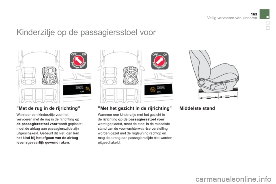 CITROEN DS4 2013 Instructieboekjes (in Dutch) Veilig vervoeren van kinderen
Kinderzitje op de passagiersstoel voor
"Met de rug in de rijrichting"
Wanneer een kinderzitje voor het
ver voeren met de rug in de rijrichting opde passagier CITROEN DS4 2013 Instructieboekjes (in Dutch) Veilig vervoeren van kinderen
Kinderzitje op de passagiersstoel voor
"Met de rug in de rijrichting"
Wanneer een kinderzitje voor het
ver voeren met de rug in de rijrichting opde passagier