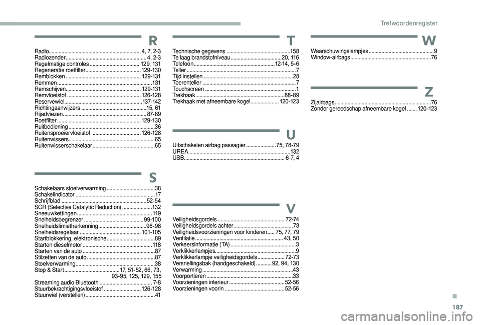 CITROEN JUMPER 2019 Instructieboekjes (in Dutch) 187
Technische gegevens ............................................. 15 8
Te laag brandstofniveau ....................................20, 116
Telefoon
............................................ CITROEN JUMPER 2019 Instructieboekjes (in Dutch) 187
Technische gegevens ............................................. 15 8
Te laag brandstofniveau ....................................20, 116
Telefoon
............................................