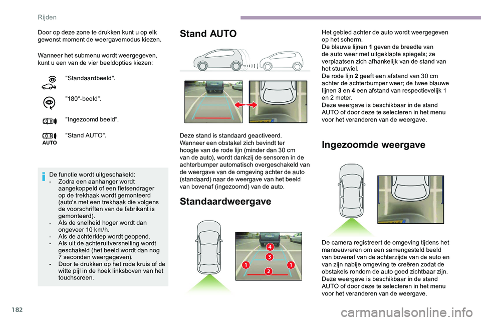 CITROEN JUMPER SPACETOURER 2020 Instructieboekjes (in Dutch) 182
Wanneer het submenu wordt weergegeven,
kunt u een van de vier beeldopties kiezen: Door op deze zone te drukken kunt u op elk
gewenst moment de weergavemodus kiezen."Standaardbeeld".
" CITROEN JUMPER SPACETOURER 2020 Instructieboekjes (in Dutch) 182
Wanneer het submenu wordt weergegeven,
kunt u een van de vier beeldopties kiezen: Door op deze zone te drukken kunt u op elk
gewenst moment de weergavemodus kiezen."Standaardbeeld".
"