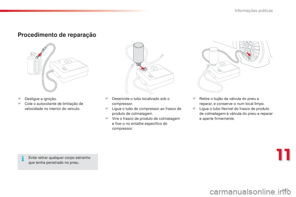CITROEN C3 PICASSO 2015 Manual do condutor (in Portuguese) 151
C3Picasso_pt_Chap11_informations-pratiques_ed01-2014
F desligue a ignição.
F C ole o autocolante de limitação de
velocidade no interior do veículo. F
de senrole o tubo localizado sob o
c CITROEN C3 PICASSO 2015 Manual do condutor (in Portuguese) 151
C3Picasso_pt_Chap11_informations-pratiques_ed01-2014
F desligue a ignição.
F C ole o autocolante de limitação de
velocidade no interior do veículo. F
de senrole o tubo localizado sob o
c