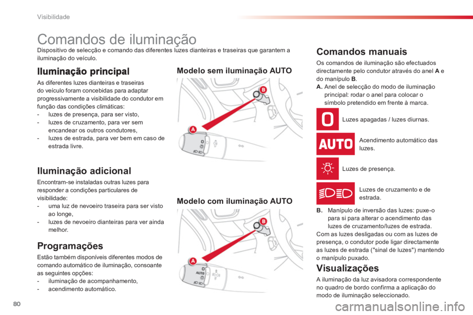 CITROEN C3 PICASSO 2014 Manual do condutor (in Portuguese) Visibilidade
80
Comandos de iluminação
Dispositivo de selecção e comando das diferentes luzes dianteiras e traseiras que garantem a
iluminação do veículo.
As CITROEN C3 PICASSO 2014 Manual do condutor (in Portuguese) Visibilidade
80
Comandos de iluminação
Dispositivo de selecção e comando das diferentes luzes dianteiras e traseiras que garantem a
iluminação do veículo.
As