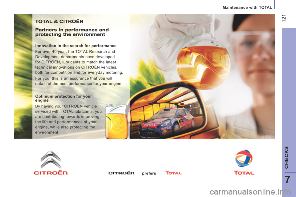 Citroen JUMPER 2014 2.G Owners Manual Maintenance with TOTAL
121
7
CHECKS
JUMPER-PAPIER_EN_CHAP07_VERIFICATIONS_ED01-2014
TOTAL & CITROËN
Partners in performance and protecting the environment
Innovation in the search for Citroen JUMPER 2014 2.G Owners Manual Maintenance with TOTAL
121
7
CHECKS
JUMPER-PAPIER_EN_CHAP07_VERIFICATIONS_ED01-2014
TOTAL & CITROËN
Partners in performance and protecting the environment
Innovation in the search for