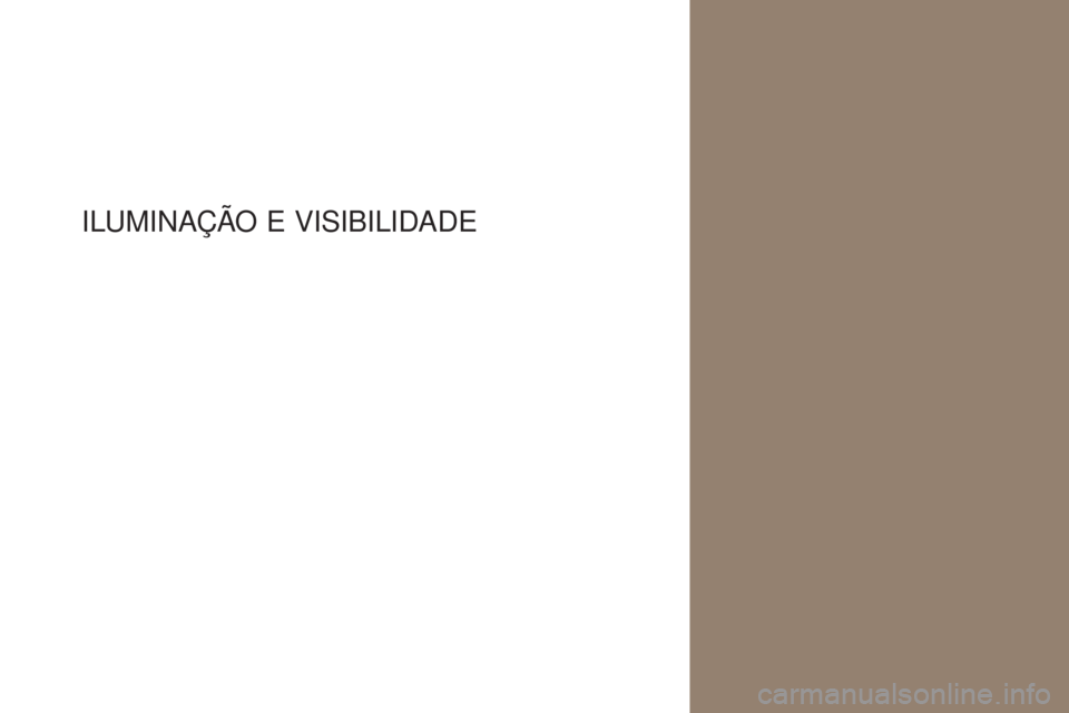 CITROEN DS4 2017  Manual do condutor (in Portuguese) DS4_pt_Chap04_eclairage-et-visibilite_ed01-2016
ILUMINAçãO E   VISIBILIDADE  