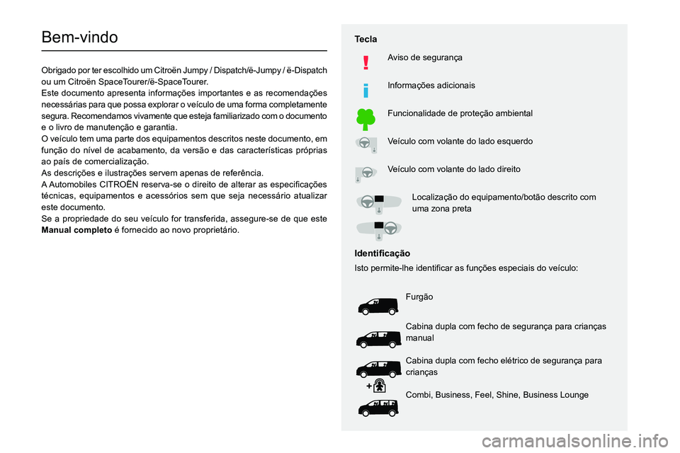 CITROEN JUMPER SPACETOURER 2021  Manual do condutor (in Portuguese)   
 
 
 
 
 
  
  
  
  
   
   
 
  
 
  
 
  
 
  
Bem-vindo
Obrigado por ter escolhido um Citro