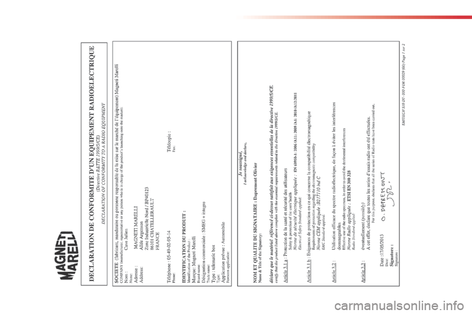 Citroen C4 CACTUS RHD 2015 1.G Owners Manual 